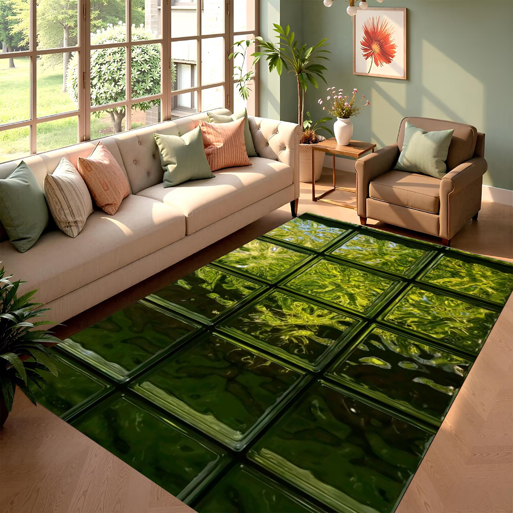 Commercial Window Printing - Rural Style Floral Window Printed Carpet