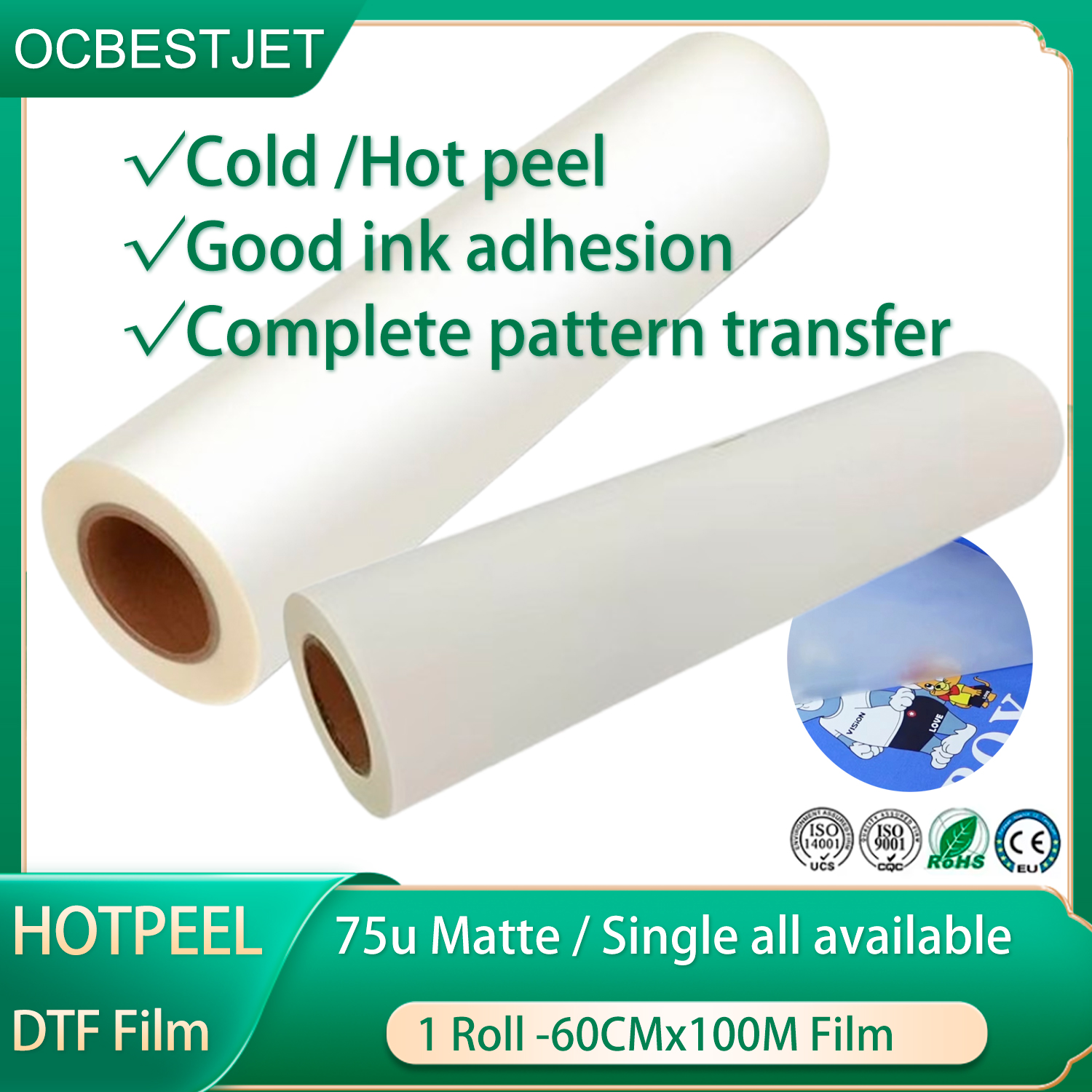 DTF Film Roll 60cm 100m DTF Tr - Dtf Hot Peel Film review and price