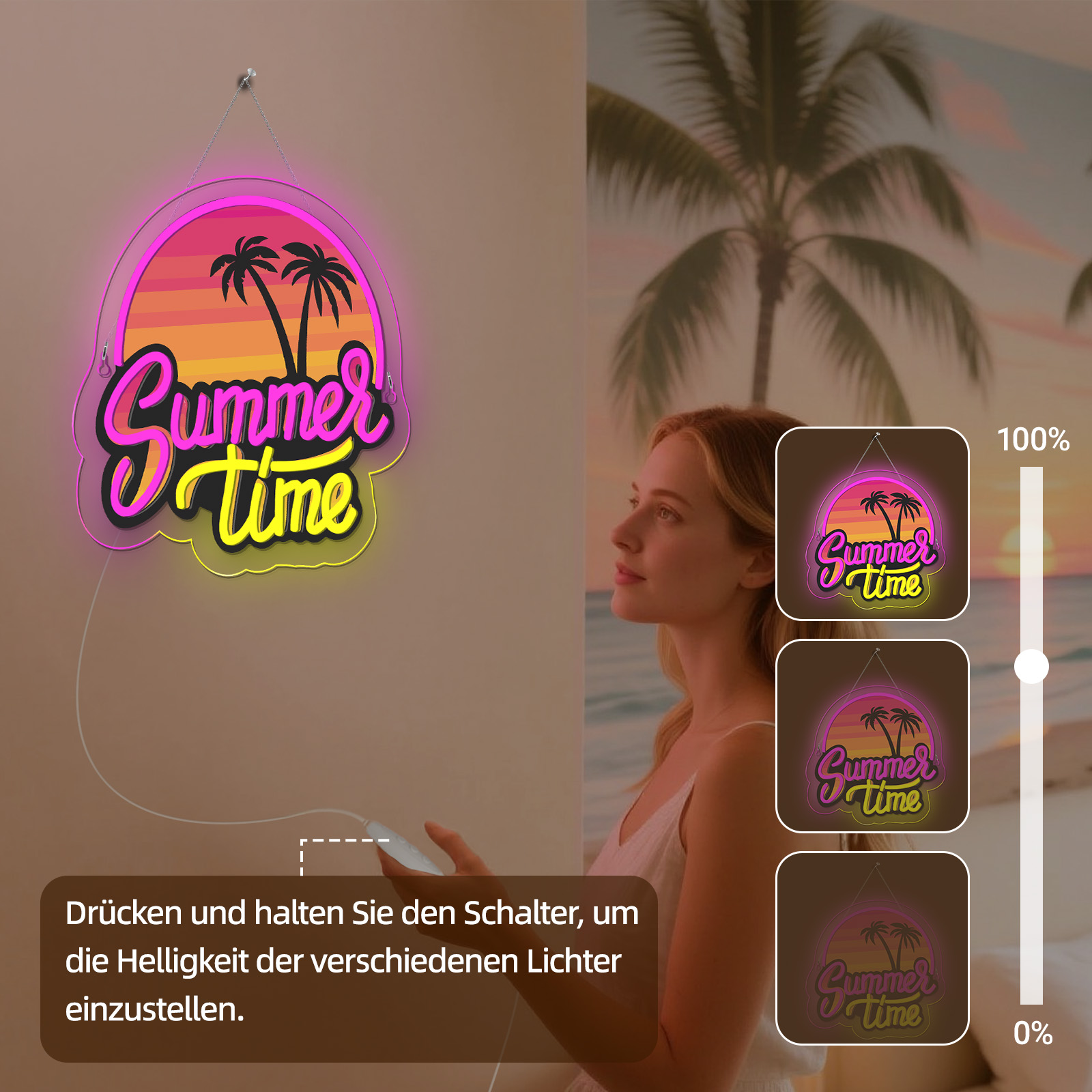 Summer Time Neon Sign UV Print - Commercial Uv Printing review and price