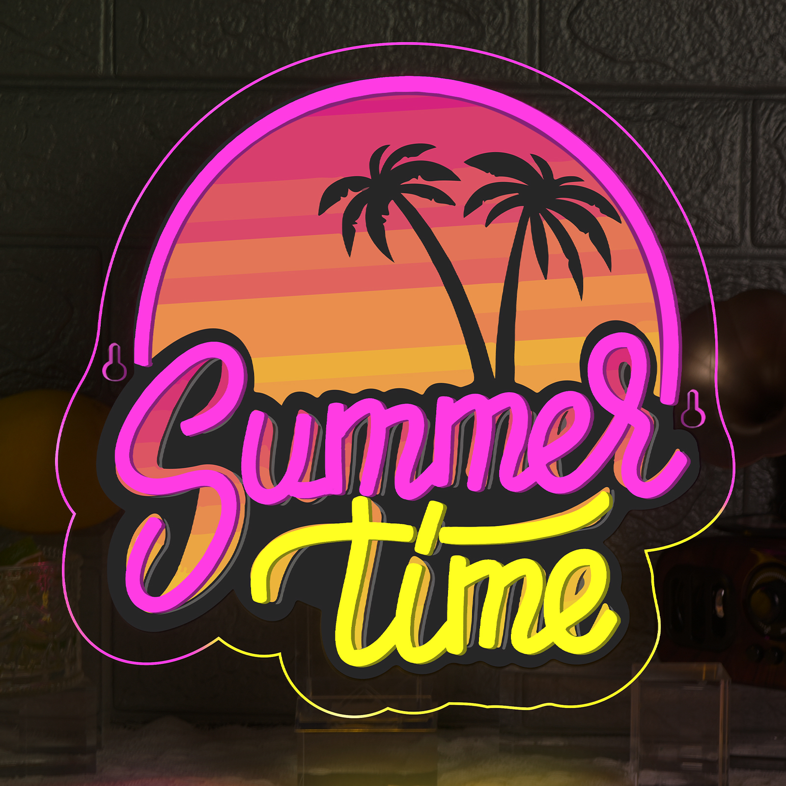 Summer Time Neon Sign UV Print - Commercial Uv Printing review and price
