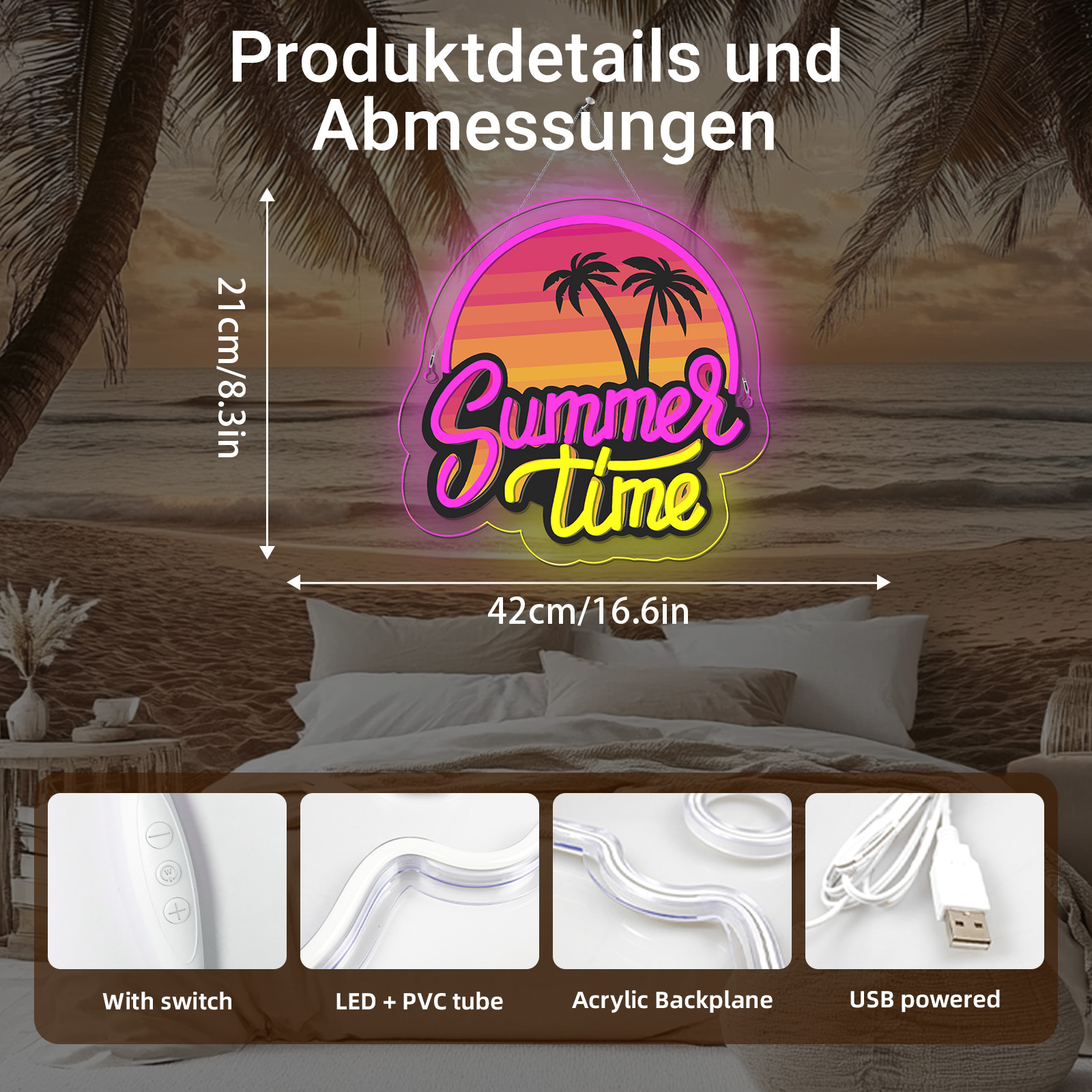Summer Time Neon Sign UV Print - Commercial Uv Printing review and price
